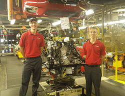 Nick and Zack Menning at Nissan Plant